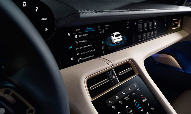 Porsche เปิดตัวรถยนต์ไฟฟ้า Porsche Taycan (ไทคานน์) EV 11 แผงควบคุม Porsche Taycan