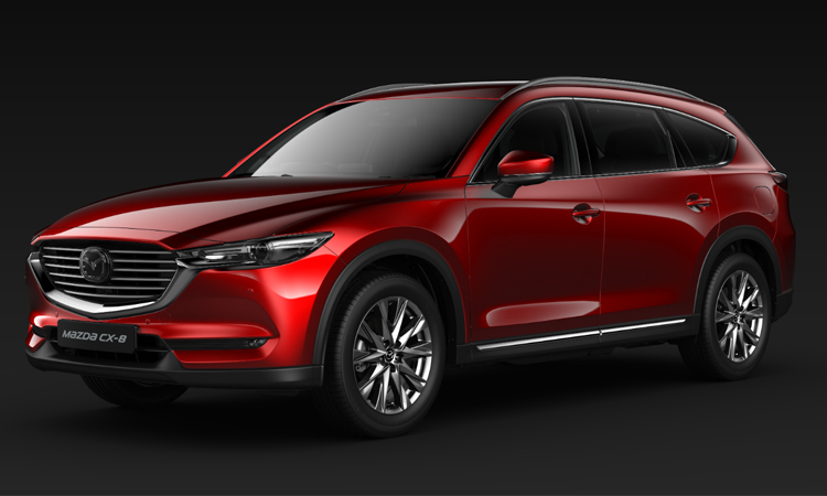 ราคา ตารางผ่อนดาวน์ All NEW Mazda CX-8 ปี 2020-2021 19 Mazda CX-8 สีแดง Soul Red Crystal