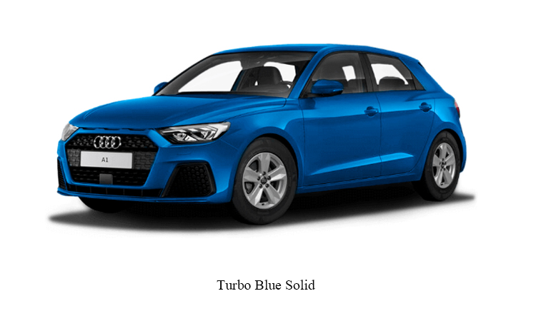 Audi A1 Sportback สีฟ้า Turbo Blue Solid