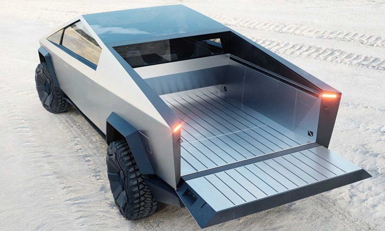 รถกระบะ Tesla Cybertruck EV มอเตอร์ไฟฟ้า 3 ตัว