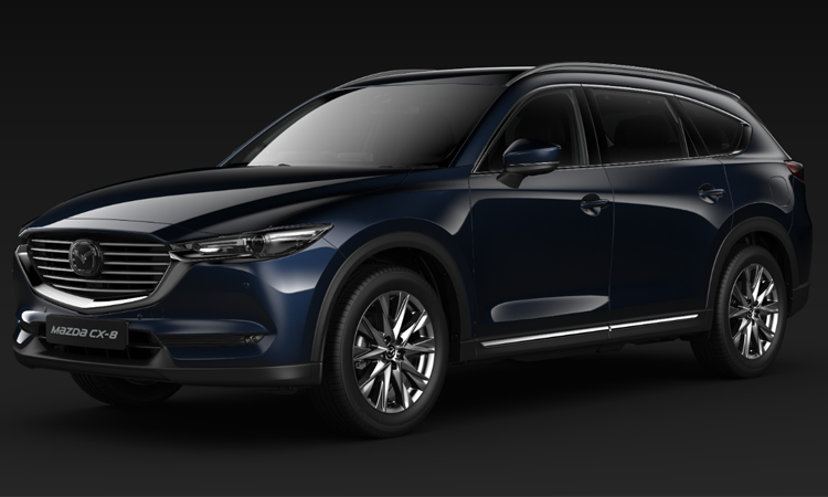 ราคา ตารางผ่อนดาวน์ All NEW Mazda CX-8 ปี 2020-2021 22 สีน้ำเงิน Deep Crystal Blue