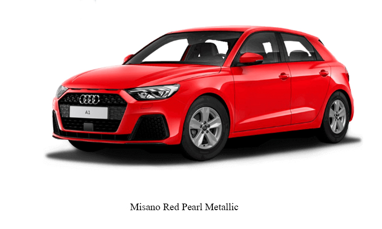 Audi A1 Sportback สีแดง Misano Red Pearl Metallic