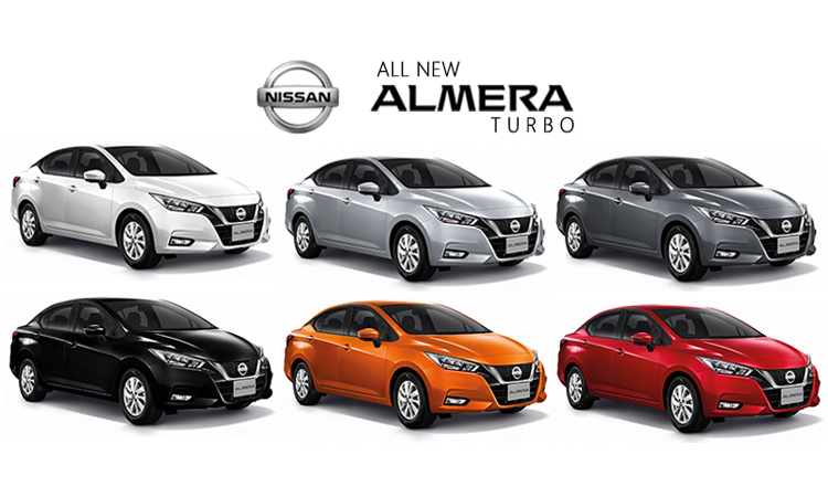 สีตัวถัง ตารางราคาผ่อน/ดาวน์ All NEW Nissan ALMERA 1.0 TURBO
