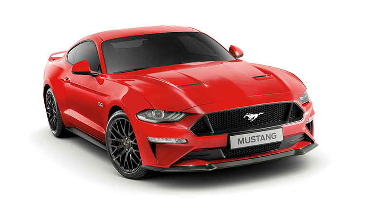 Ford Mustang สีแดง Race Red