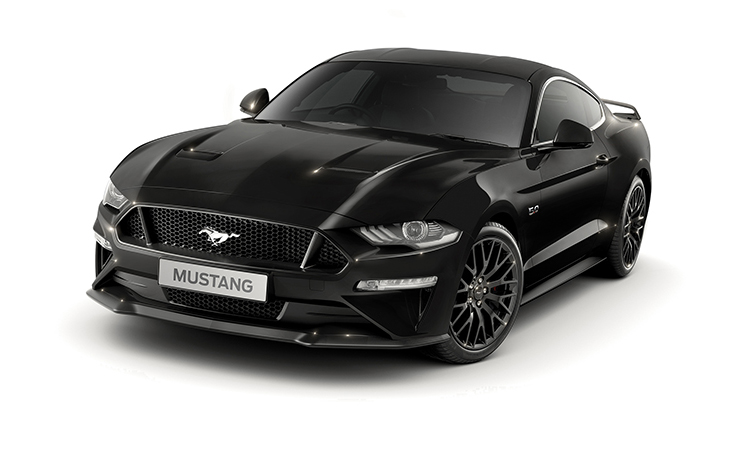 Ford Mustang สีดำ Shadow Black Metallic