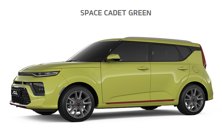 Kia Soul EV 2020​​​​​​​ สีเขียว Space Cadet Green